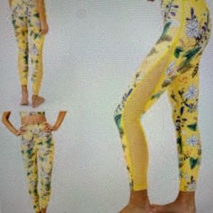 ZYIA Active Floral Reflective Light n Tight Hi-Rise, size 2. NWT